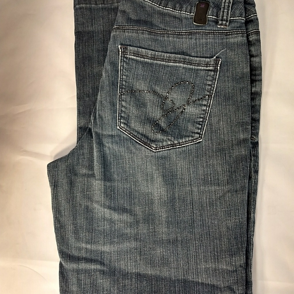 JAG Women's Blue Rhinestone Stretch Jeans Size 12